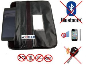 Zagłuszacz, Duże Etui RFID na Tablet, Smartfon, Kluczyk (chroni przed inwigilacją) - Blokuje Sygnał.