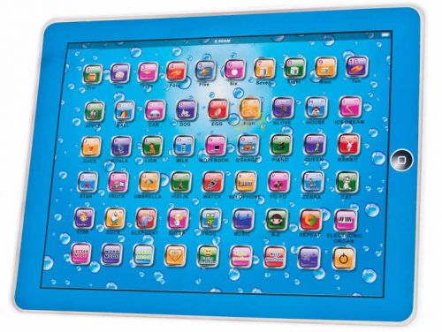 Duży Edukacyjny Tablet do Nauki Angielskiego - (2 kolory obudowy do wyboru: niebieski i różowy).