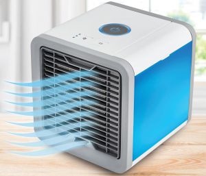 AIT COOLER - Mini Klimatyzator i Wentylator Biurkowy w Jednym (pod USB/230V) + Podświetlenie...
