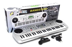 Duże Elektroniczne Organy / Keyboard + Mikrofon + Ekran LCD + Zasilacz 230V...
