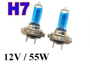 Żarówki (2szt.) Samochodowe H7 (12V) Xenon H.I.D. Blue Vision (moc 55W) - Homologowane.