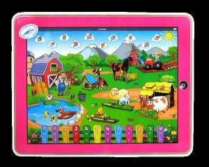 Tablet Edukacyjny Dla Dzieci - Farma (niebieski i różowy).