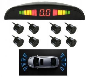 Czujniki Parkowania (przód i tył): 8-Sensorów Czarnych + Sygnalizator Odległości Ledowo-Dźwiękowy.