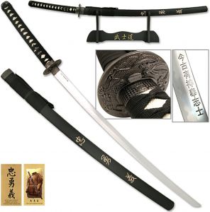 Profesjonalny Długi Miecz Samurajski / Katana BATLLE KANJI (Last Samurai) + Drewniana Pochwa.