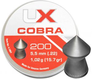 Śruty Diabolo Szpic Moletowane Umarex Cobra 5,5mm – 200szt.