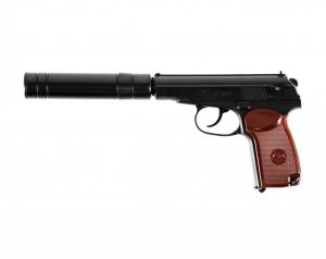 Pistolet Wiatrówka - MAKAROV KGB LEGENDS Umarex na Śruty BB 4,46mm (napęd Co2) + Odkręcany Tłumik.