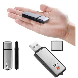 Mobilny Mikro Dyktafon, Rejestrator Dźwięku, Podsłuch Ukryty w Pendrive 16GB (poj. 120h) Czujnik VOX