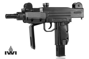 Wiatrówka - Pistolet Maszynowy AWI MINI UZI na Śruty BB/BBs 4,46mm (napęd Co2) + Składana Kolba.