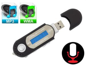 Cyfrowy Mini-Podsłuch Nagrywający Dźwięk / Dyktafon (8GB/280h) + Słuchawki + USB...