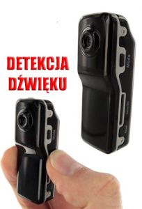 Kamera Mikro Rejestrator (wielkości kciuka) Nagrywający Obraz Dźwięk, Sportowa + VOX + Akcesoria.