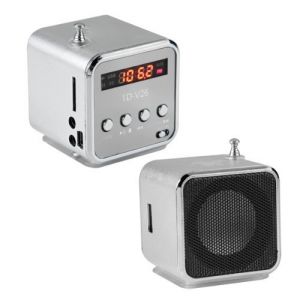 Radio FM + Mini Głośnik + Zegar + Odtwarzacz MP3 + Port USB...