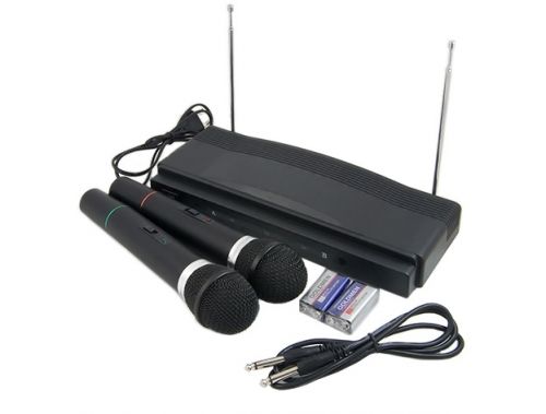 Zestaw do Karaoke: Stacja + 2 Bezprzewodowe Mikrofony.