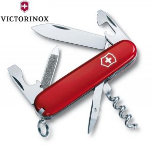 Oryginalny Szwajcarski Scyzoryk Victorinox SPORTSMAN RED / Dla Sportowców (14-funkcyjny).